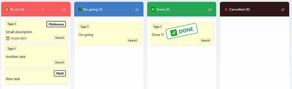 Kanban custom widget - Showcase - Grist Creators